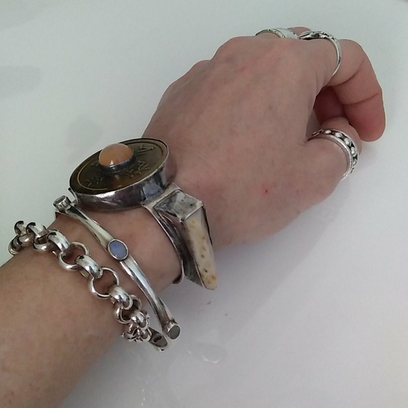 Unique Modernist Darla Nordstrom Sterling Silver Cuff VINTAGE - Picture 8 of 16